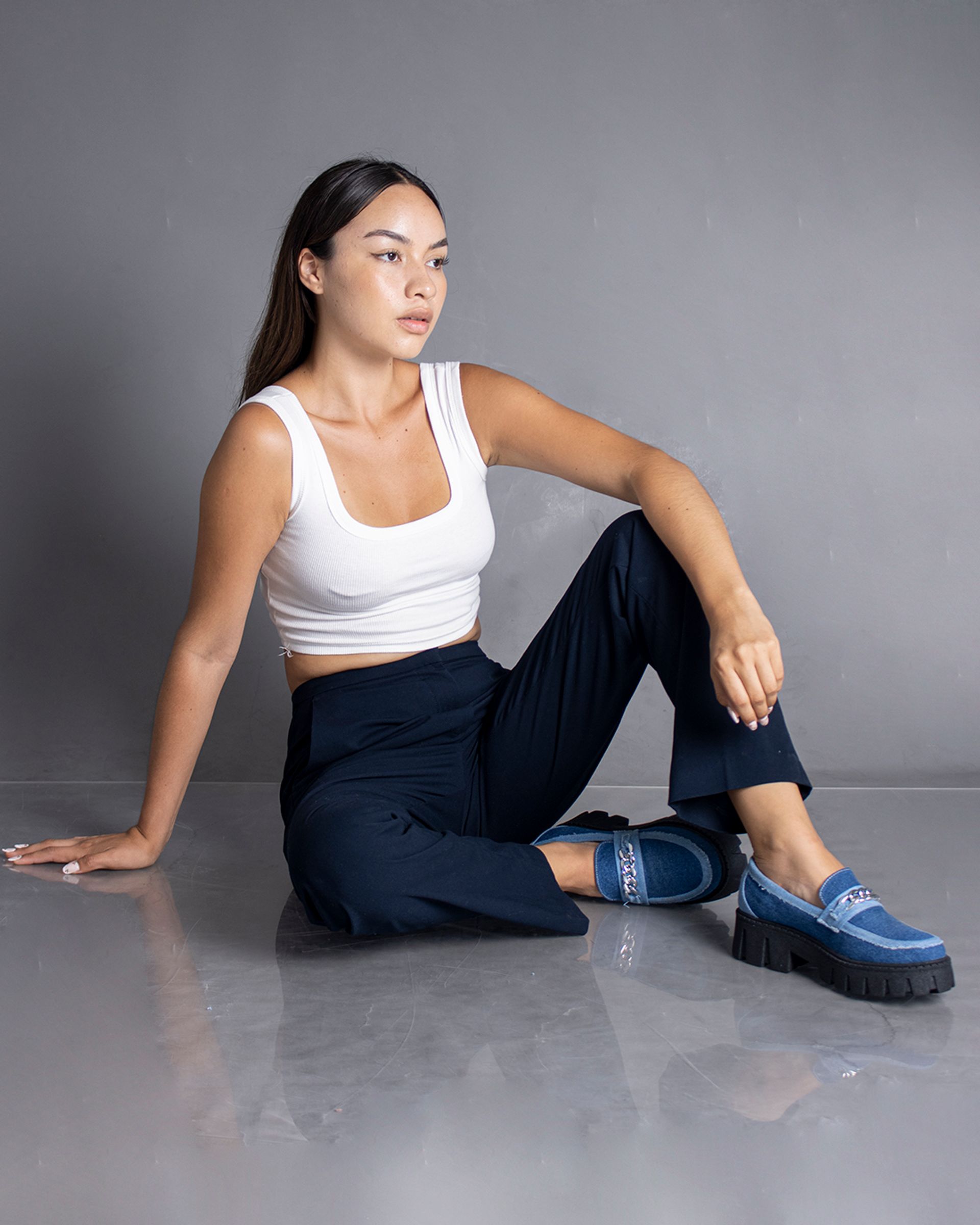 Mocasin Jean Tela Cadena 4
